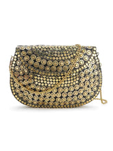Mosaic Mosaic Embellished Metal Clutch