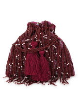 Dangle Abstract Embellished Velvet Potli