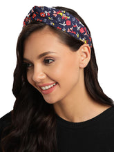 Beaded Printed Cotton Hair Band