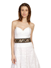 Embellished Canvas Wide Belt