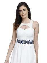 Bead Work Floral Cotton & Canvas Handmade Belt