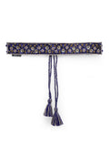 Faux Silk Embellished Wide Belt