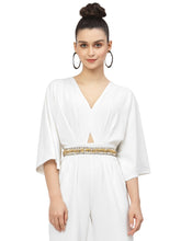 Braided & Beaded P U Slim Belt