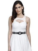 Bead Work Polyester & Leatherette Handmade Belt