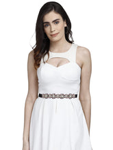 Bead Work Floral Polyester & Velvet Handmade Belt