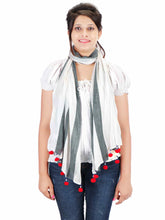 Striped Viscose Rayon & Cotton Scarf