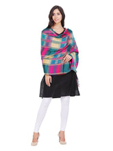 Checkered Viscose Rayon Shawl