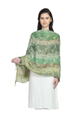 Floral & Striped Viscose Rayon Shawl