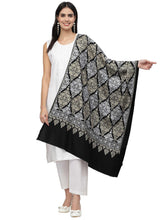 Crewel Ethnic Motif Embroidered Wool Shawl