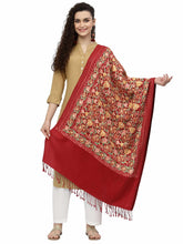 Lush Floral Embroidered Acrowool Shawl