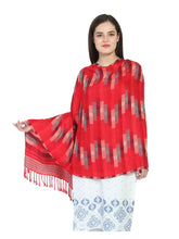 Geometric & Striped Viscose Rayon Shawl