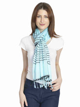 Striped & Jacquard Viscose Rayon Stole