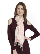 Striped & Jacquard Viscose Rayon Stole