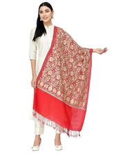 Lush Embroidered Floral Polywool Stole