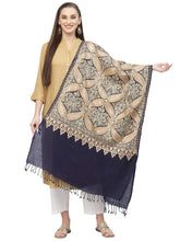 Paisan Floral Embroidered Polywool Stole