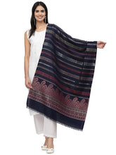 Spatial Striped Lurex & Polywool Stole