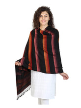 Striped Viscose Rayon Shawl