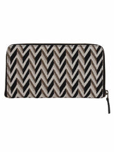 Chevron Textured Canvas Wallet