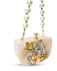 Marble Muse Resin Embellished Clutch