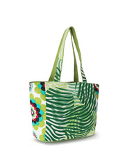 Eco-Friendly Cotton Canvas Floral Printed Handheld Bag