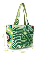 Eco-Friendly Cotton Canvas Floral Printed Handheld Bag