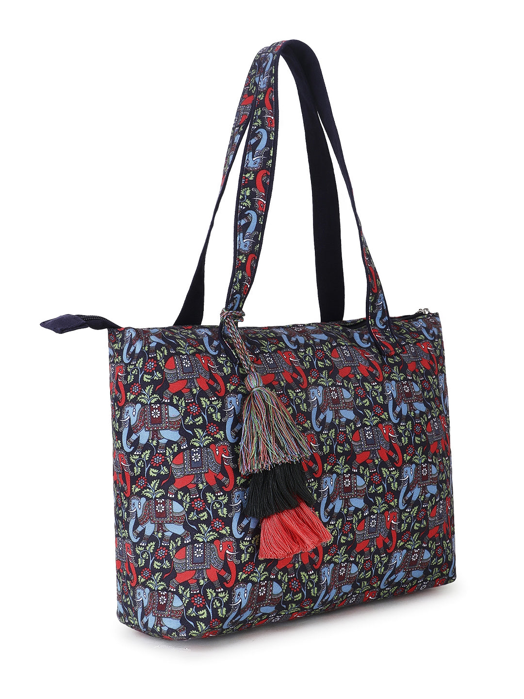 Buy Anekaant Rangoli Blue, Yellow & Multi Graphic Printed Polycotton Sling  Bag at Amazon.in