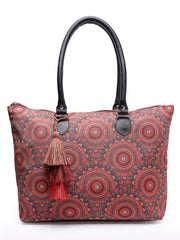 Mandala Digital Printed Canvas Tote Bag