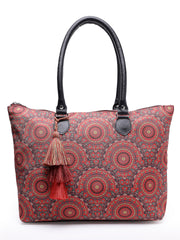 Mandala Digital Printed Canvas Tote Bag