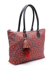 Mandala Digital Printed Canvas Tote Bag