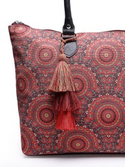 Mandala Digital Printed Canvas Tote Bag