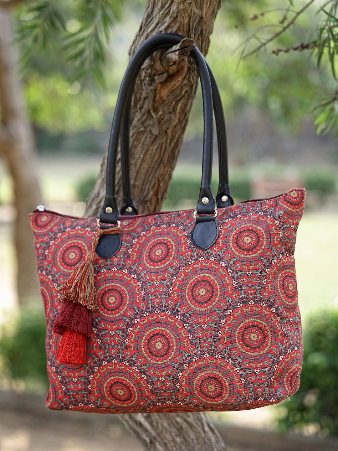 Mandala Digital Printed Canvas Tote Bag