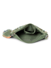 Glid Corduroy Floral Sequined Sling Bag