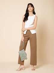 Glid Corduroy Floral Sequined Sling Bag