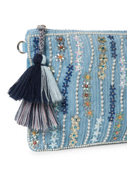 Glid Corduroy Floral Sequined Sling Bag