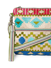 Tribal Acrylic Jacquard Ethnic Motifs Embroidered Sling Bag