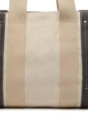 Sisal Solid Cotton Jute & Leather Handheld Bag
