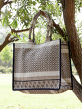 Tribal Jacquard Cotton Canvas Handheld Bag