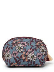 Floral Digital Printed Poly Canvas Smart Casual Vanity Bag