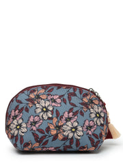 Floral Digital Printed Poly Canvas Smart Casual Vanity Bag