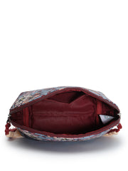 Floral Digital Printed Poly Canvas Smart Casual Vanity Bag