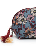 Floral Digital Printed Poly Canvas Smart Casual Vanity Bag