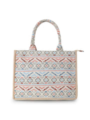 Tribal Jacquard Cotton Canvas Klim Self Design Handheld Bag