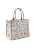 Tribal Jacquard Cotton Canvas Klim Self Design Handheld Bag