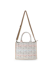 Tribal Jacquard Cotton Canvas Klim Self Design Handheld Bag