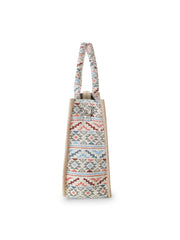 Tribal Jacquard Cotton Canvas Klim Self Design Handheld Bag
