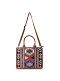 Tribal Jacquard Cotton Canvas Ethnic Motifs Self Design Handheld Bag