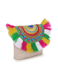 Boho Cotton Canvas Ethnic Motifs Embellished Sling Bag