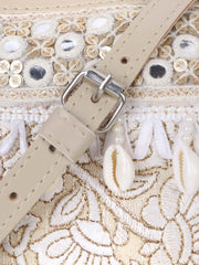 Boho Faux Silk Floral Embroidered Sling Bag