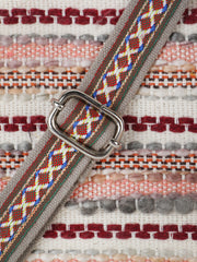 Geomat Jacquard Cotton Canvas Striped Self Design Handheld Bag