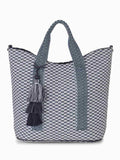 Boho Cotton Canvas Jaquard Diamond Jacquard Handheld Bag